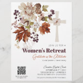 Rustic Fall Floral Women's Church Retreat Flyer (Voorkant)