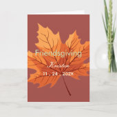 Rustic Fall Friendsgiving Aangepaste Namen   Kaart (Voorkant)