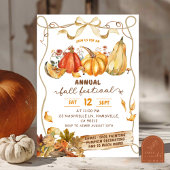 Rustic Fall Harvest Festival Invitation Kaart