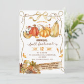Rustic Fall Harvest Festival Invitation Kaart (Staand voorkant)