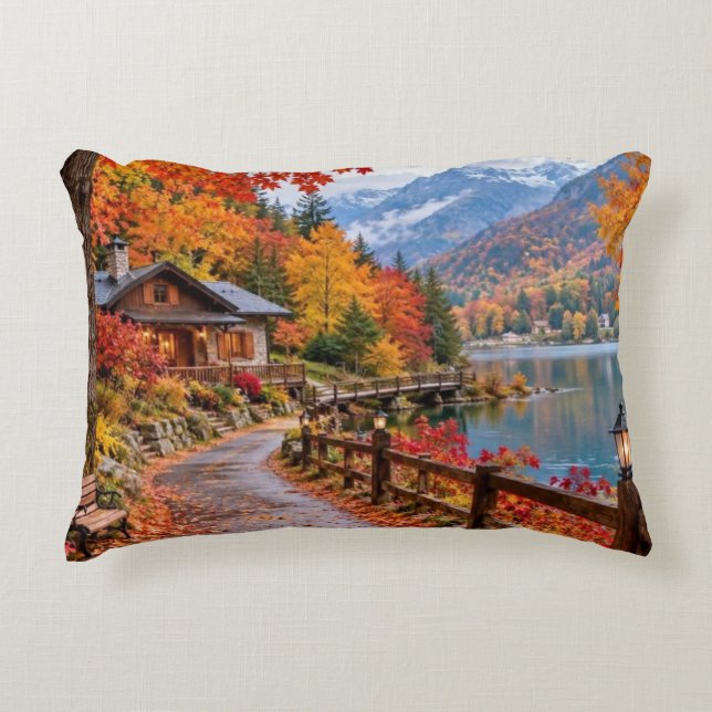 Rustic Fall Hideaway Accent Kussen (Voorkant)