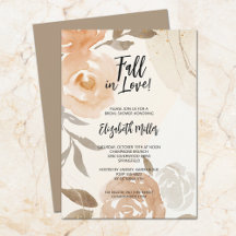 Rustic Fall in Love Bloemige Bruidsdouche