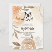 Rustic Fall in Love Bloemige Bruidsdouche Kaart (Voorkant)