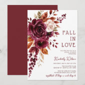 Rustic Fall in Love Bloemrijke Herfst Bruiloft Fee Kaart (Voorkant / Achterkant)