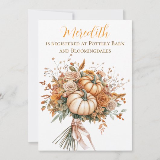 Rustic Fall in Love Bridal Shower Invitation Kaart (Achterkant)