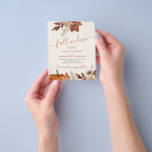 Rustic fall in love BUDGET wedding invitation Flyer (Hand)