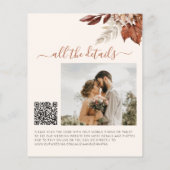 Rustic fall in love BUDGET wedding invitation Flyer (Achterkant)
