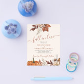 Rustic fall in love BUDGET wedding invitation Flyer (Enkel)