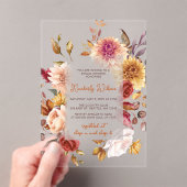 Rustic Fall in Love Fall Bridal Shower Acryl Uitnodigingen (Insitu (Draagbaar))