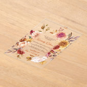 Rustic Fall in Love Fall Bridal Shower Acryl Uitnodigingen (Laagn)