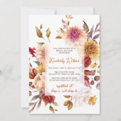 Rustic Fall in Love Fall Floral Bridal Shower Kaart (Voorkant)