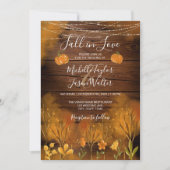 Rustic Fall in Love Herfst Bloemige Botanic Pompoe Kaart (Voorkant)