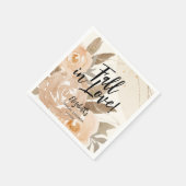 Rustic Fall in Love Herfstbloemen Servet (Hoek)