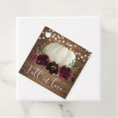 Rustic Fall in Love Pompoen Bedankkaartje Bedankjes Labels (In situ)