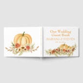 Rustic Fall in Love Pompoen Trouwdag Gastenboek (Volledig)