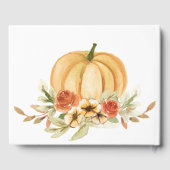Rustic Fall in Love Pompoen Trouwdag Gastenboek (Achterkant)