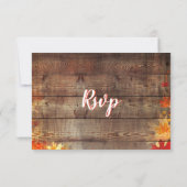 Rustic Fall in Love RSVP Kaart (Achterkant)