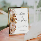 Rustic Fall laat advies en wensen achter Reclamebord Met Voetstuk