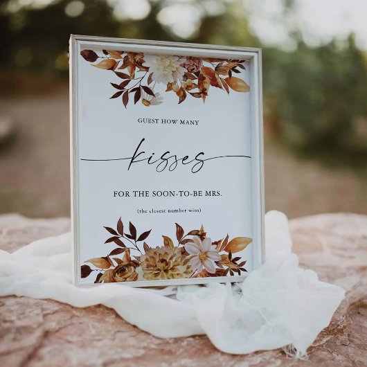 Rustic Fall laat gast hoeveel kussen Reclamebord Met Voetstuk