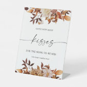 Rustic Fall laat gast hoeveel kussen Reclamebord Met Voetstuk (Voorkant)