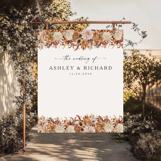 Rustic Fall laat trouwachtergronden achter Wandkleed