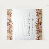 Rustic Fall laat trouwachtergronden achter Wandkleed (Voorkant (horizontaal))