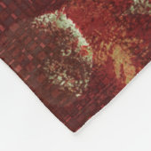 Rustic Fall Leaves en Tartan Bourgogne Green Gold Fleece Deken (Hoek)