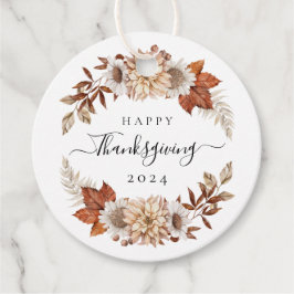 Rustic Fall Leaves Happy Thanksgiving Bedankjes Labels