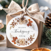 Rustic Fall Leaves Happy Thanksgiving Bedankjes Labels