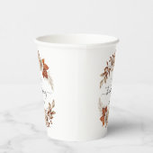 Rustic Fall Leaves Happy Thanksgiving Papieren Bekers (Rechts)