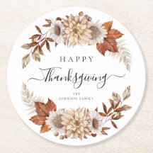 Rustic Fall Leaves Happy Thanksgiving