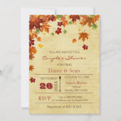 Rustic Fall Leaves Herfst Vrijgezellenfeest Kaart (Voorkant)