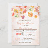 Rustic Fall Leaves Herfst Vrijgezellenfeest nodigt Kaart (Voorkant)