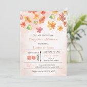 Rustic Fall Leaves Herfst Vrijgezellenfeest nodigt Kaart (Staand voorkant)