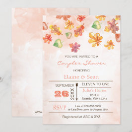 Rustic Fall Leaves Herfst Vrijgezellenfeest nodigt Kaart