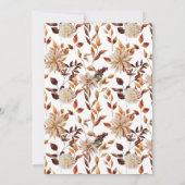 Rustic Fall Leaves Trouwtafel Nummer Kaart (Achterkant)