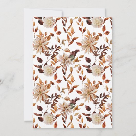 Rustic Fall Leaves Trouwtafel Nummer Kaart (Achterkant)