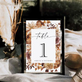 Rustic Fall Leaves Trouwtafel Nummer Kaart