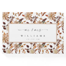Rustic Fall Leaves Wedding Gastboek