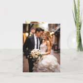 Rustic Fall Leaves Wedding Photo Thank You Card Bedankkaart (Achterkant)