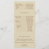Rustic Fall Leaves Wedding Program Programmakaart (Achterkant)