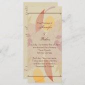 Rustic Fall Leaves Wedding Program Programmakaart (Voorkant / Achterkant)