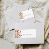 Rustic Fall Leaves Wedding Retour Adreslabel Etiket