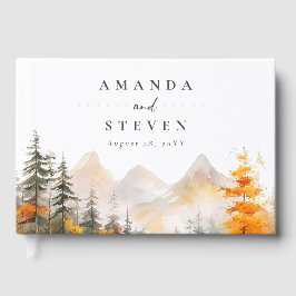 Rustic Fall Mountain Pine Forest Wedding Gastenboek