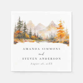Rustic Fall Mountain Pine Forest Wedding Servet