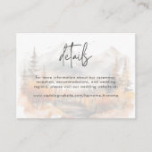 Rustic Fall Mountain Scene Watercolor Details Informatiekaartje (Voorkant)