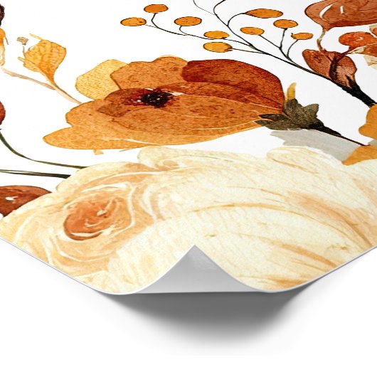 Rustic Fall Neutral Cutie Pie First Birthday Poster (Hoek)