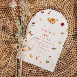 Rustic Fall Pumpkin Bridal Shower Arch Kaart
