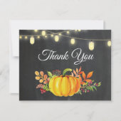 Rustic Fall Pumpkin Herfst Dank Je Kaart (Voorkant)