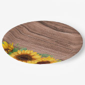 Rustic Fall Sunflower | Baby Shower Papieren Bordje (Gekanteld)